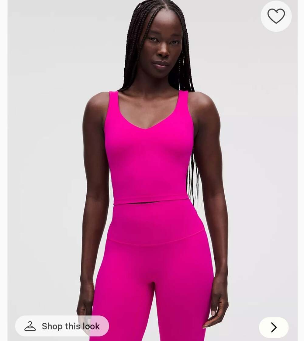 Lululemon Align Tank Top Light Support A/B Cup Pink Flare sz 12